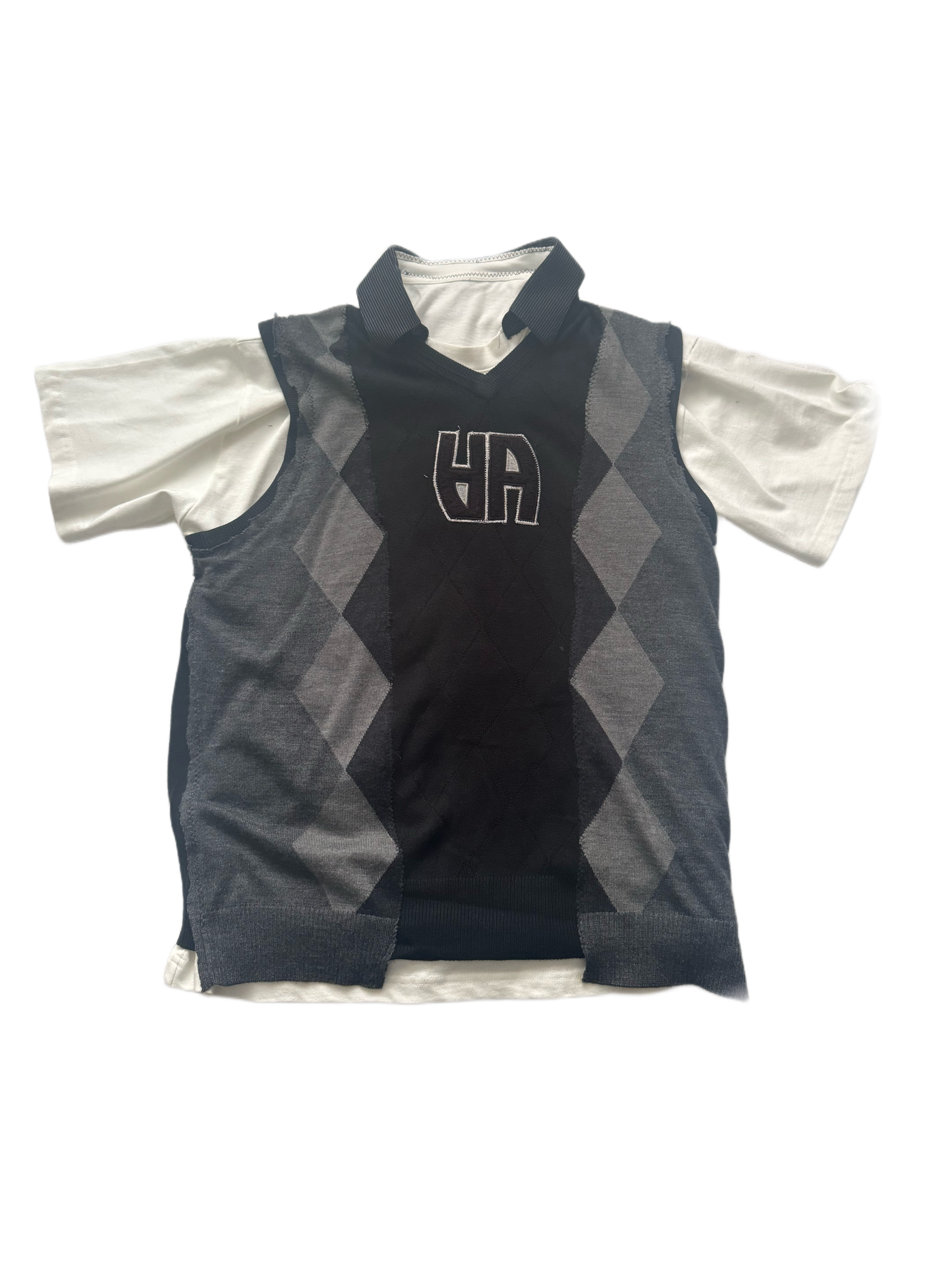 1 of 1 vest collar shirt
