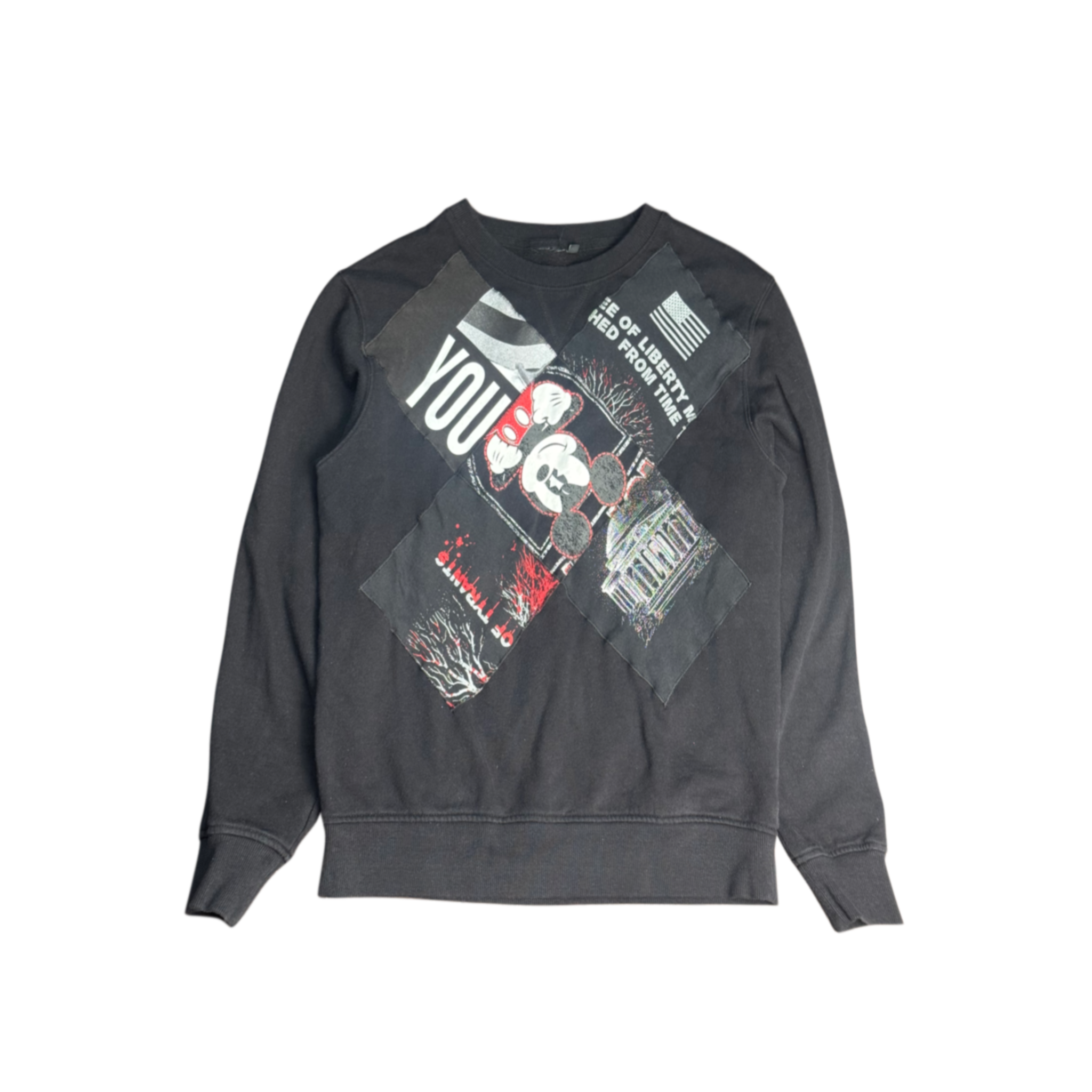 Mickey multi-shirt reworked crewneck