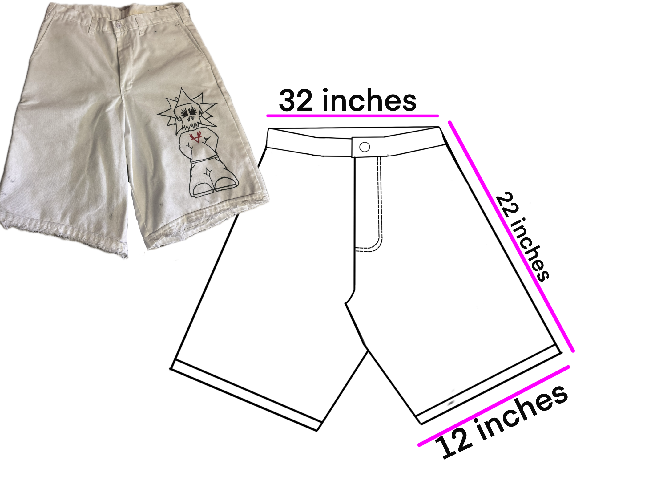 P.O.A skull shorts